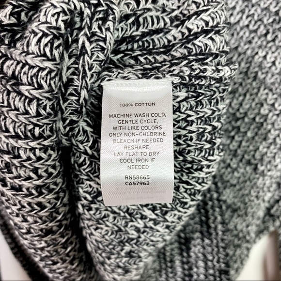 NWT Abound Easy Stitch Ribbed Knit Mock Neck Sweater Black Marl Size Large - Picture 10 of 10